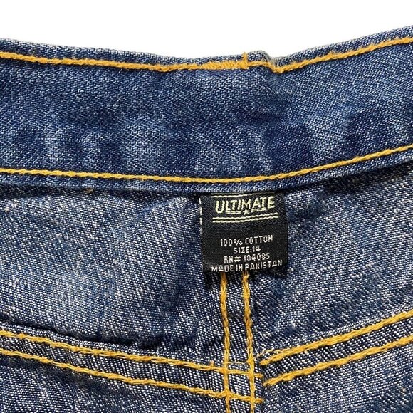 Ultimate Apparel Women Dark Wash Jeans Sz 14 NWT Flared Leg 100% Cotton Denim - Picture 6 of 14